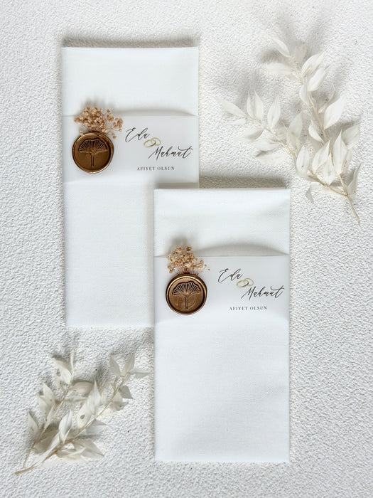 Serviette mit "Schleierkraut"