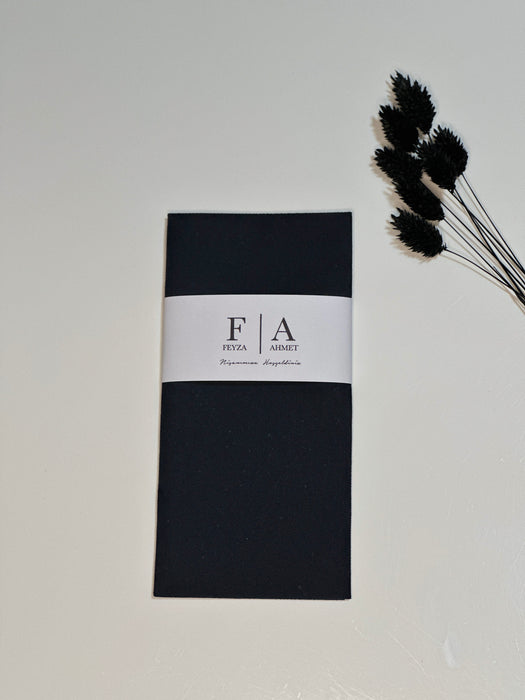 Personalisierte Serviette "Schwarz"