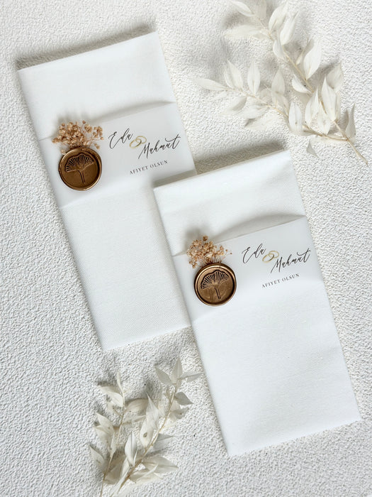 Serviette mit "Schleierkraut"