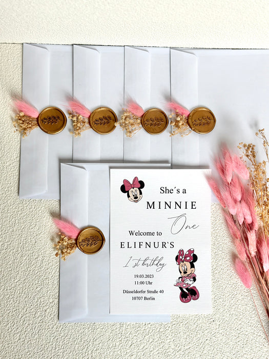 Einladungskarte "Minnie Mouse"